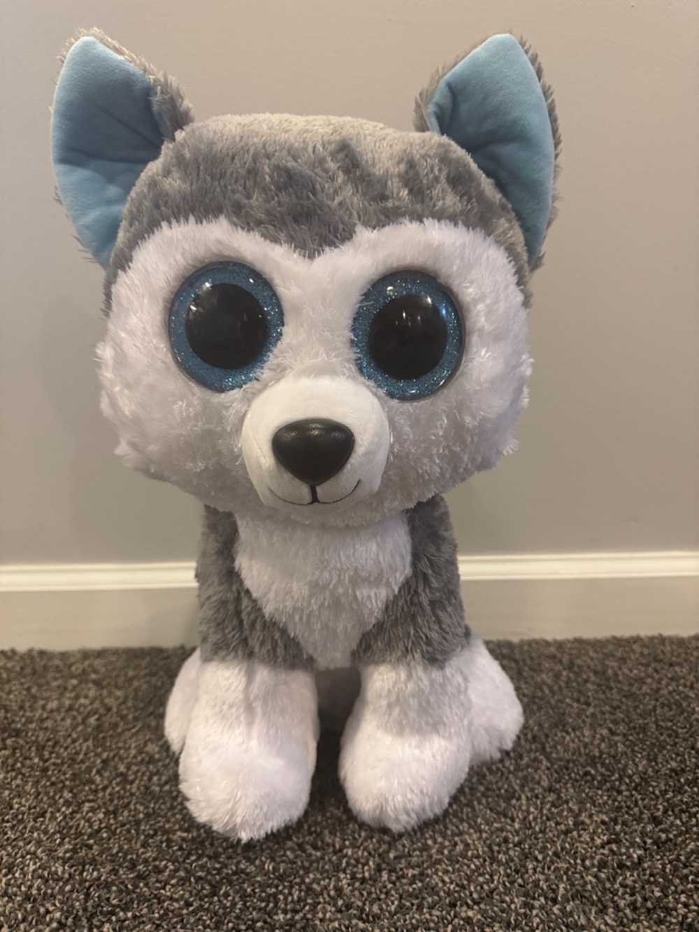 Ty Beanie Book Husky with Sparkling Blue Eyes